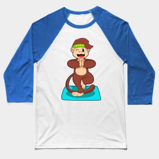 Monkey at Yoga in Standing Baseball T-Shirt